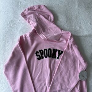 NWT Wink Pink Hoodie Sweatshirt with Spooky Print